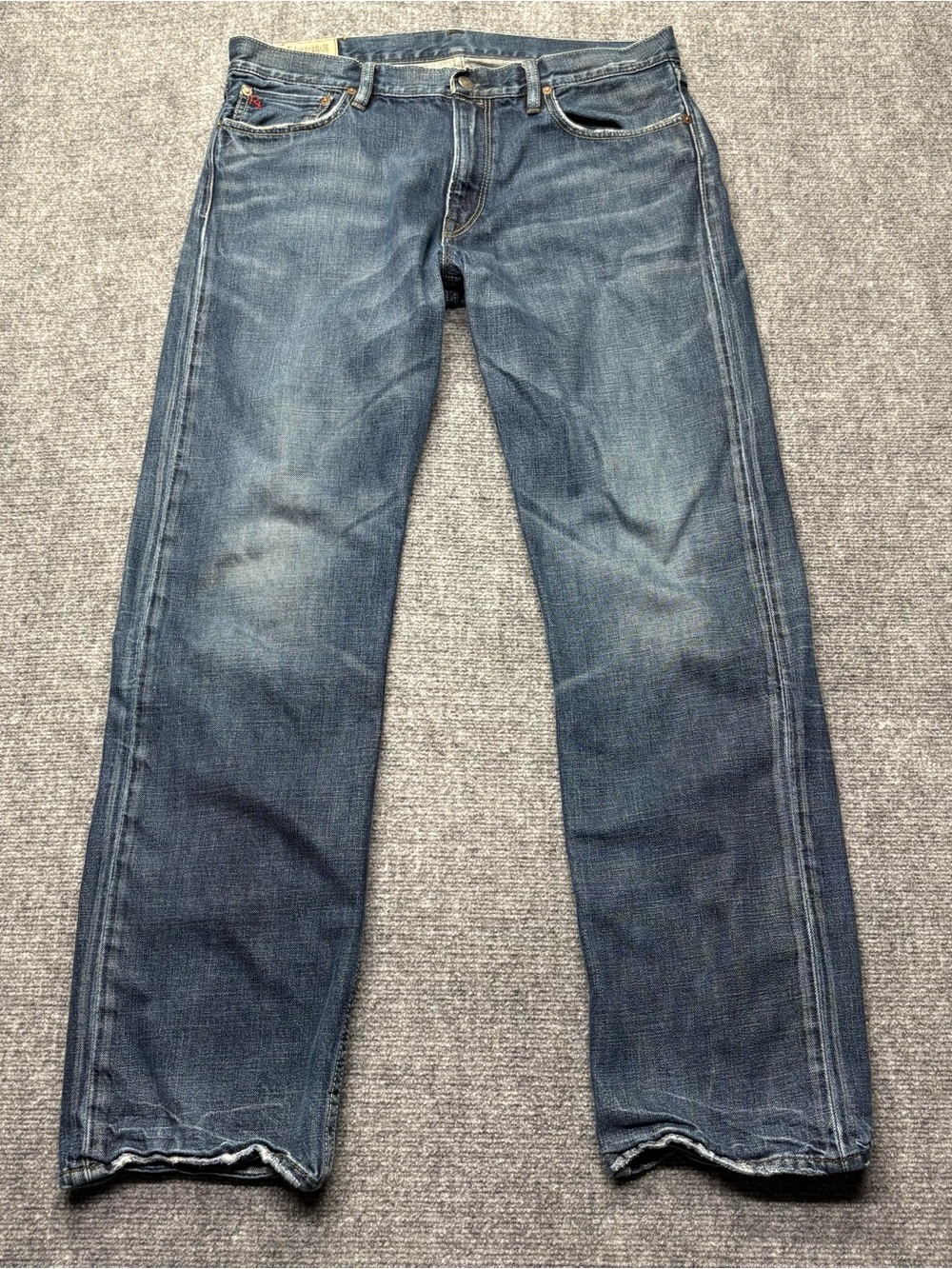 Polo Ralph Lauren Jeans Mens 34x32 Blue 867 Classic Fit Straight Whiskered